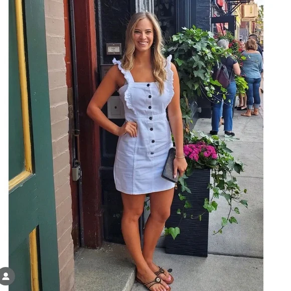 Cupcakes & Cashmere Dresses | Cupcakes and Cashmere White Denim Dress | Color: White | Size: 8 | Carolynwebster1'S Closet